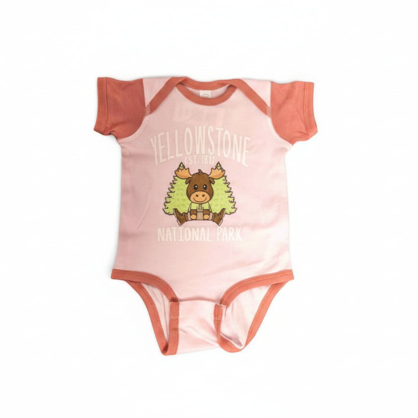 Mauve Pommel Moose Yellowstone National Park Onesie