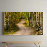 Michael Underwood Photography Path in the Aspens Wood Wall Art by Meissenburg Designs