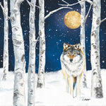 Midnight Moon Winter Wolf Napkins by Paperproduct Designs