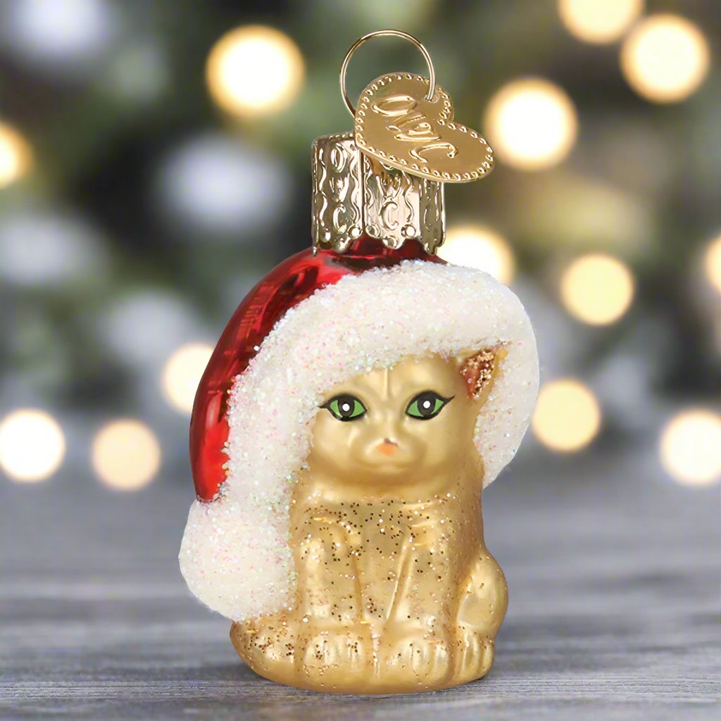 Mini Santa's Kitten Ornament