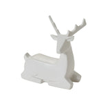 White deer-shaped planter on a white background