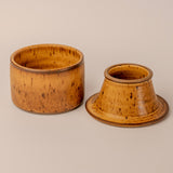Mocha French Butter Dish by Mountain Arts Pottery