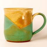 Montana Emblem Mug - teal and white back