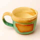 Montana Emblem Mug - teal and white top