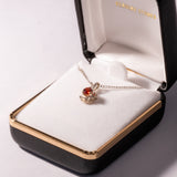 Montana Garnet Rose Sterling Silver Pendant by Mac's Gems