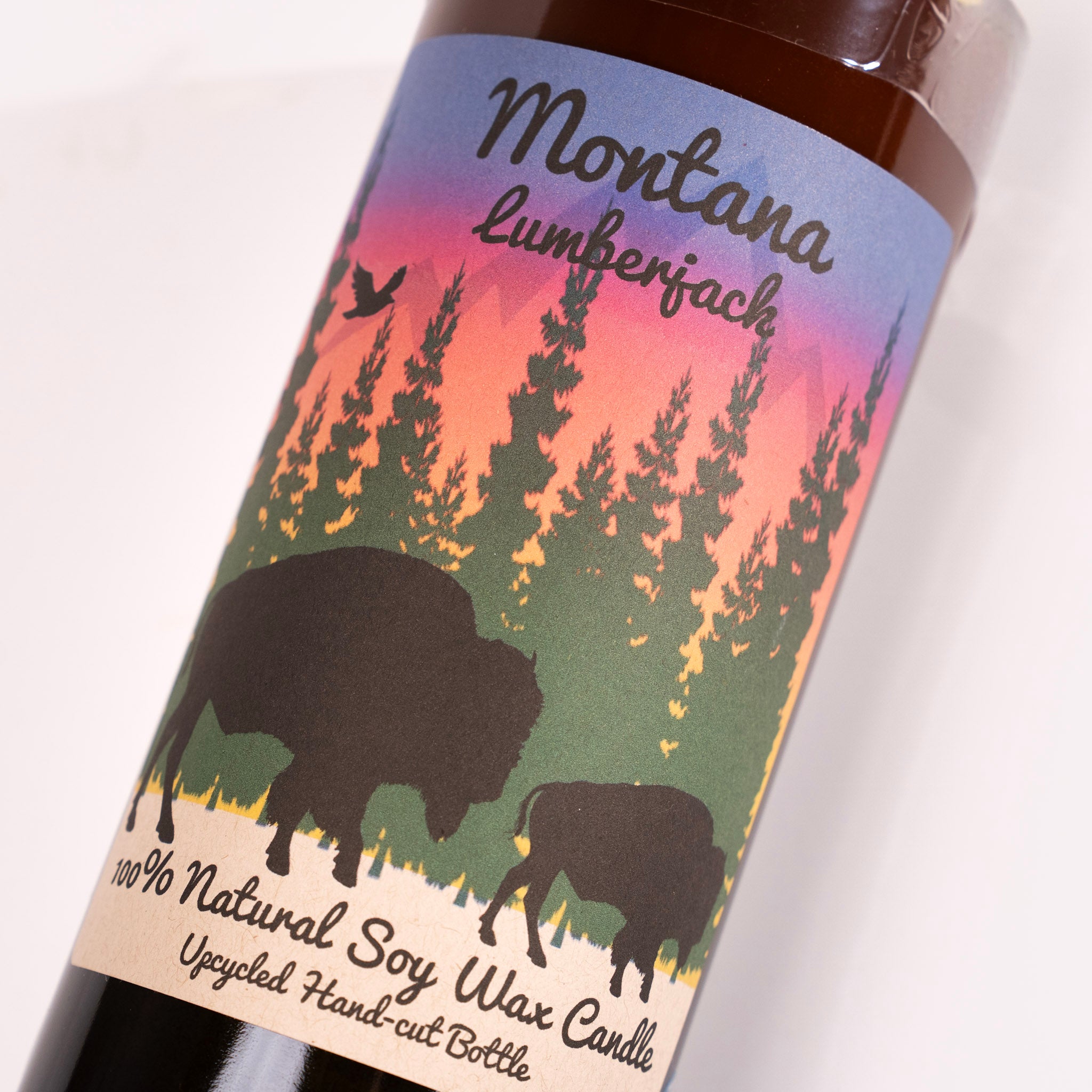 Montana Lumberjack Bottle Candle by Sunshine Can-dles