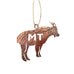 Montana Mountain Goat Stainless Steel Hammered Ornament by Art Studio Company (4 Colors)