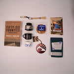 Montana Road Trip Gift Basket - flat lay