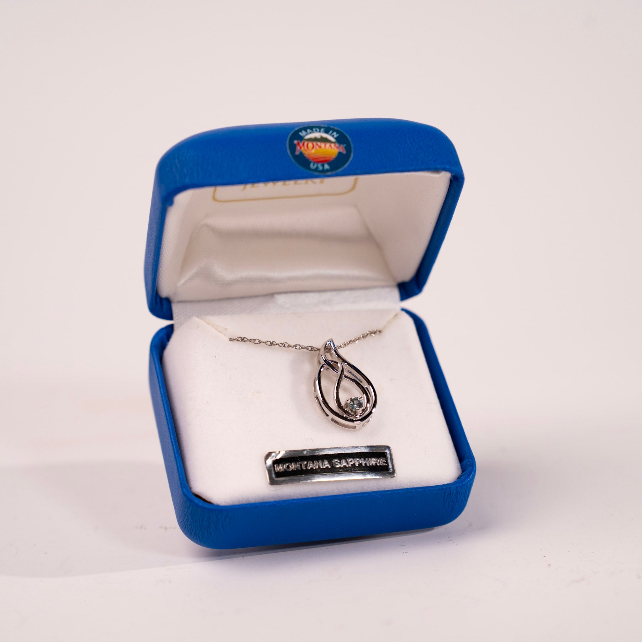 Montana Sapphire Flame Pendant by Mac's Gems
