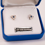 Montana Sapphire Heart Earrings by Mac's Gems
