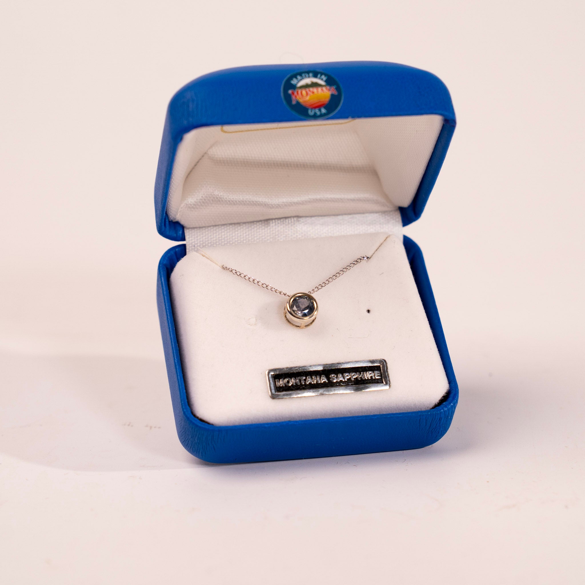 Montana Sapphire Large Bezel Pendant