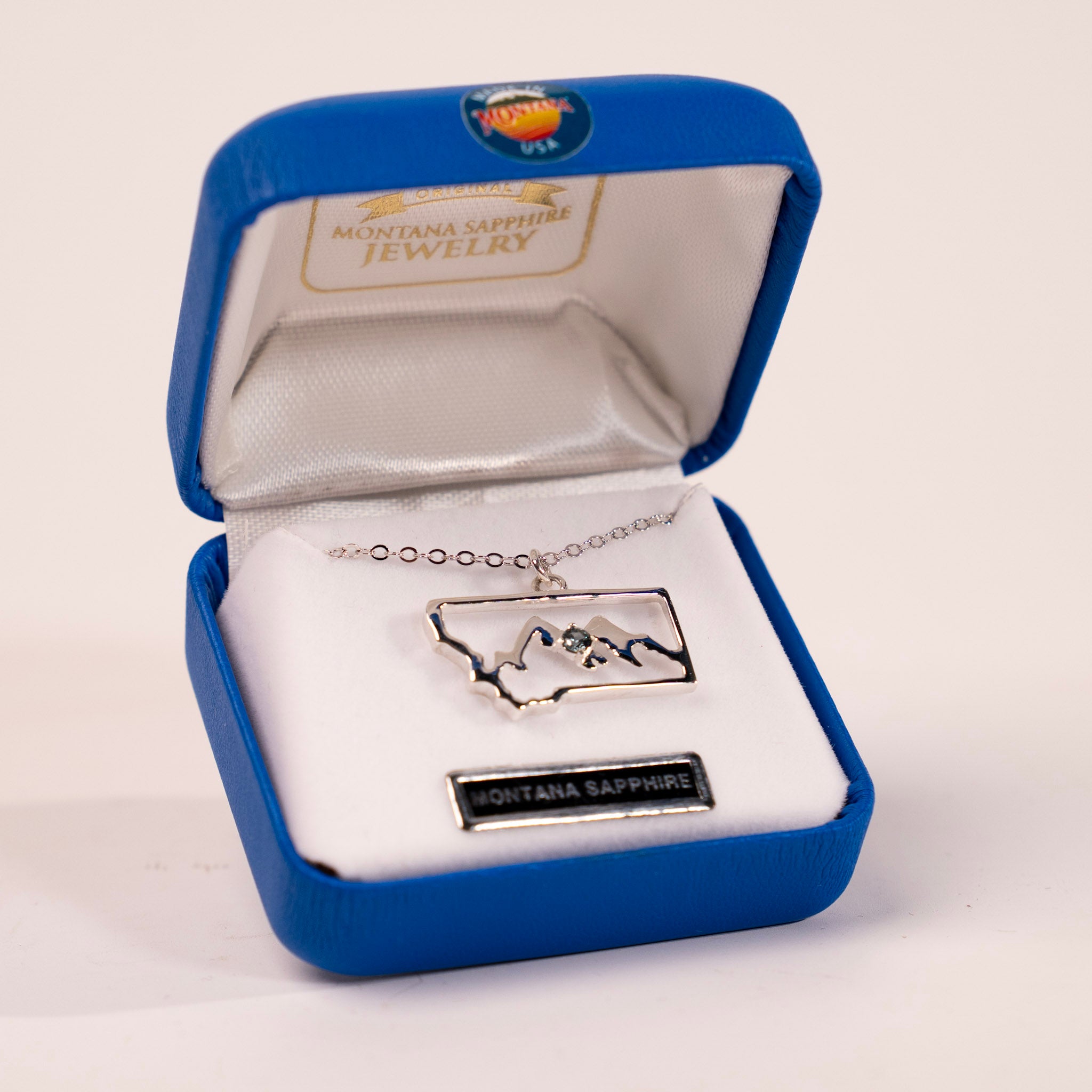 Montana Sapphire Montana State Pendant