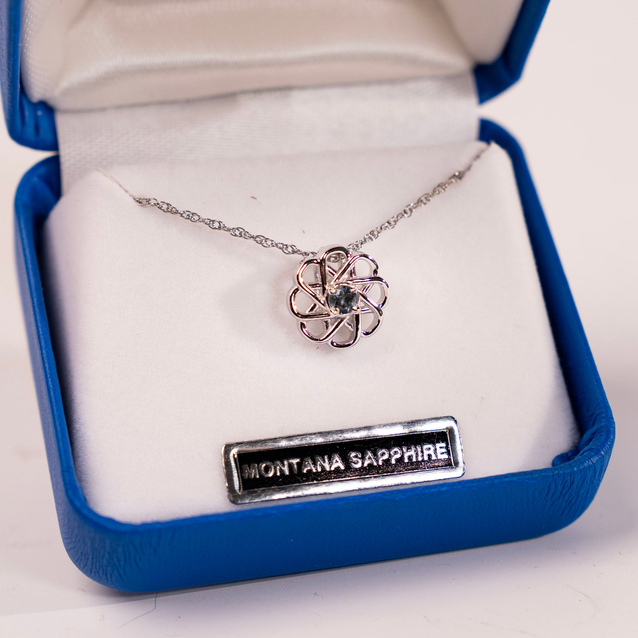 Montana Sapphire Pinwheel Pendant