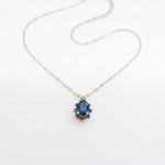 Montana Sapphire and Montana Garnet Oval Pendant by Mac's Gems