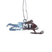 Montana Snowmobile Stainless Steel Hammered Ornament by Art Studio Company (3 colors)