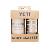 Montana Population Bears Cape Taupe Engraved YETI Shot Glasses and Carrying Case by Montana Gift Corral