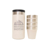 Montana Shotski Cape Taupe Engraved YETI Shot Glasses and Carrying Case by Montana Gift Corral