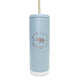 Light blue tumbler with straw featuring 'Montana The Good Life' text and logo on a white background