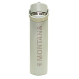 Light green water bottle with 'Montana' branding on a white background