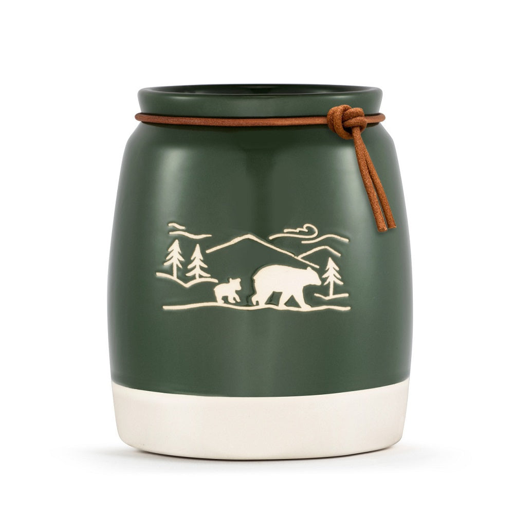 The Mountain Crock by Demdaco is a rustic stoneware container made for holding all of your most-used kitchen utensils. 