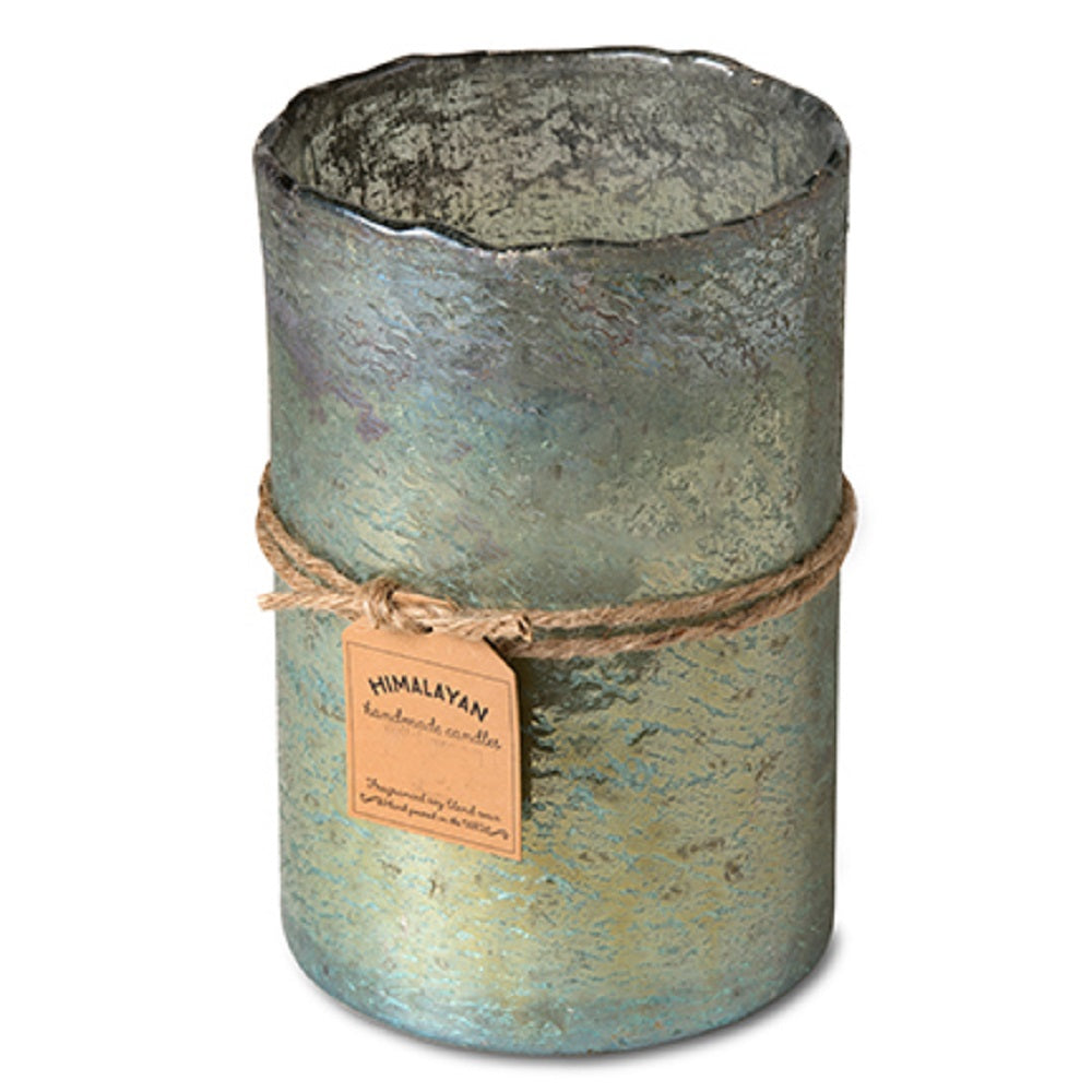 Mountain Forest Moss Green Hurricane Candle
