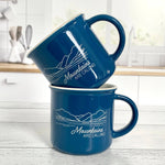 Mountains are Calling Ceramic Mug by Corvidae drawings and designs