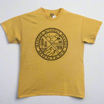 If yellow is your color and you are looking for a Montana souvenir, then this Mustard Spurlock Sun Moose Mountain Pine Montana T-Shirt by Lakeshirts is for you. 
