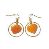 Natural Aspen with Hoop Wire Earrings by Rocky Mountain Leaf Company