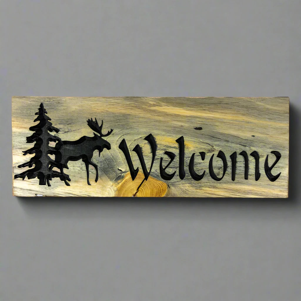 Wood Welcome Sign by Knotty Pine Woodworks (7 Styles)
