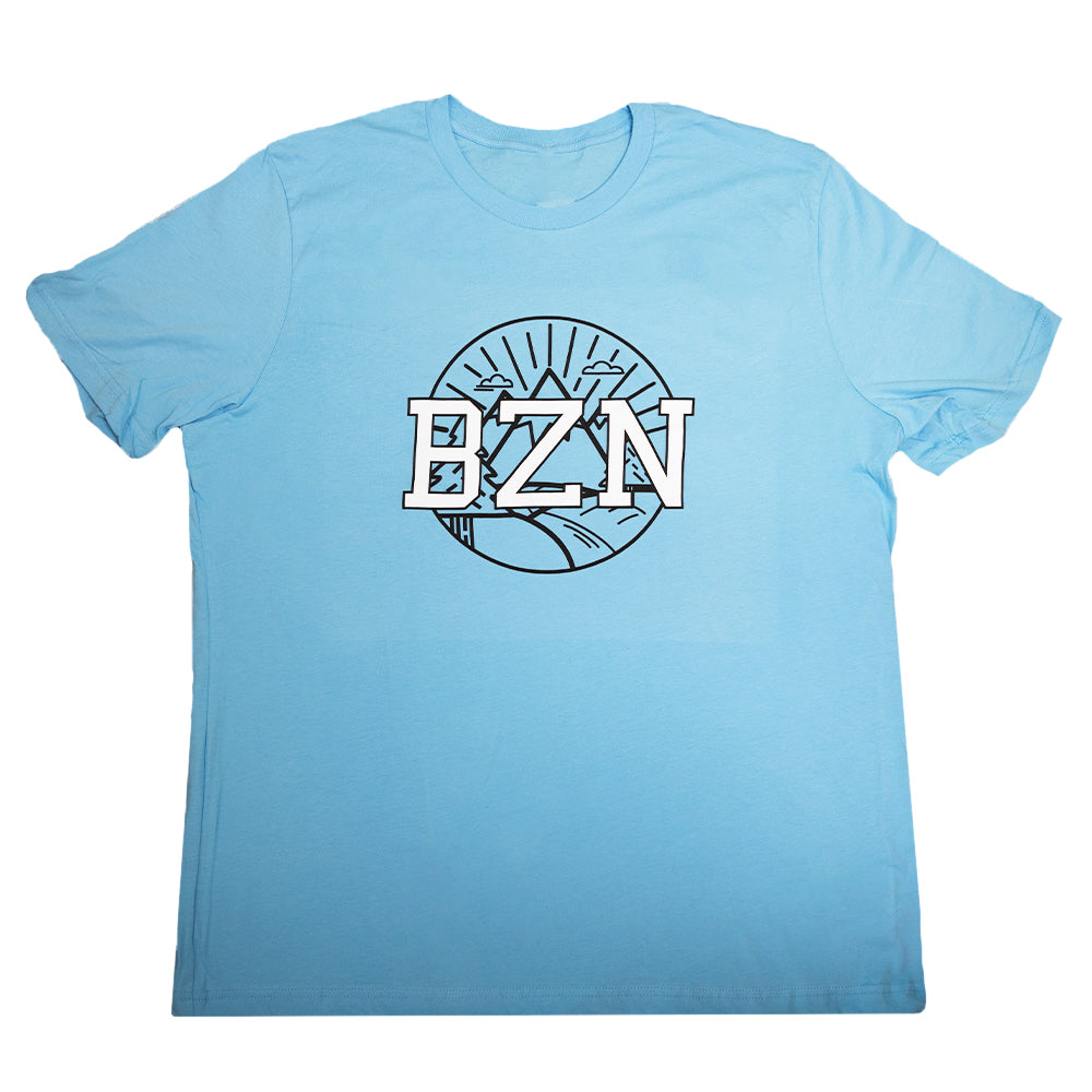 Ocean Blue BZN Mountains Montana T-Shirt