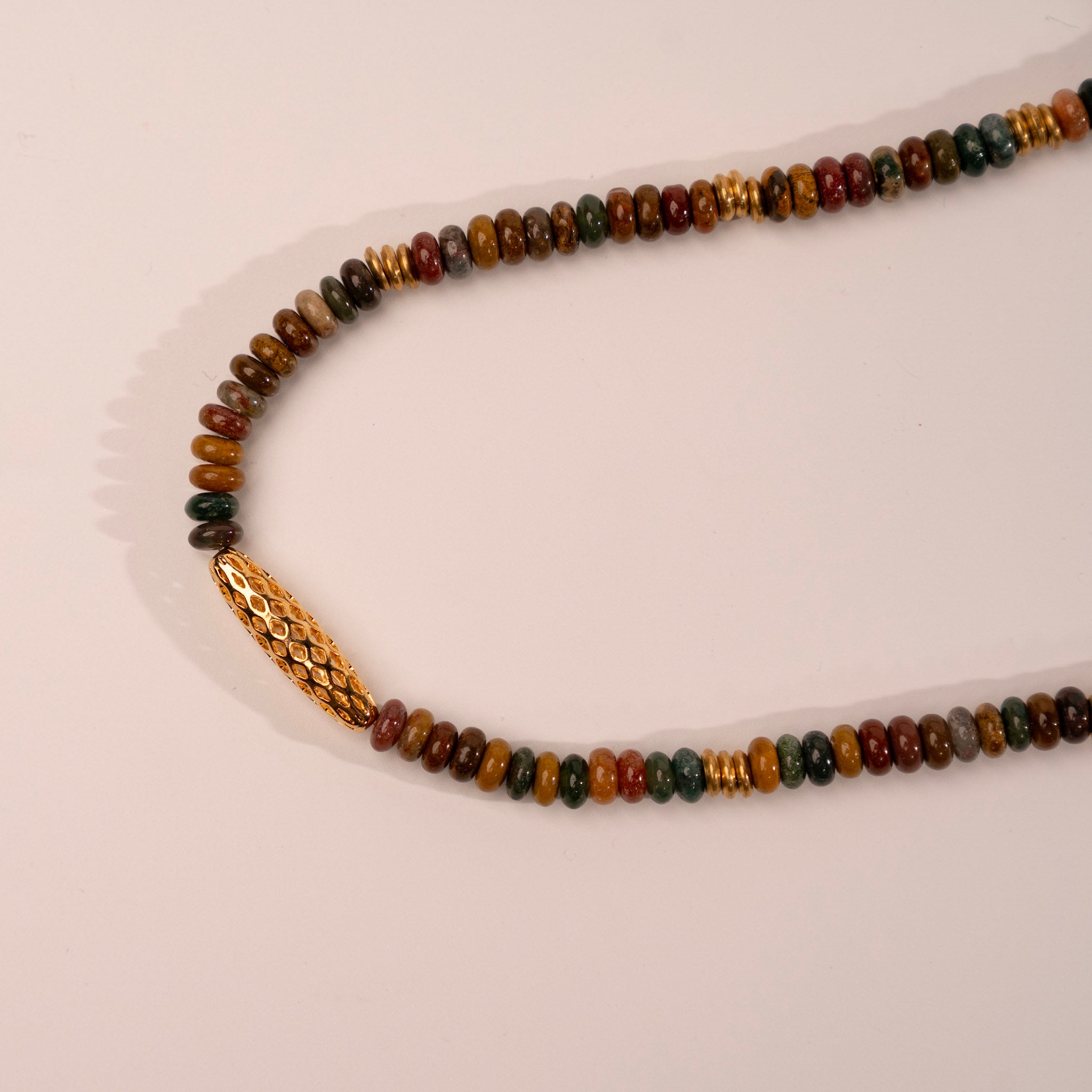 Ocean Jasper Gemstone Necklace - close up