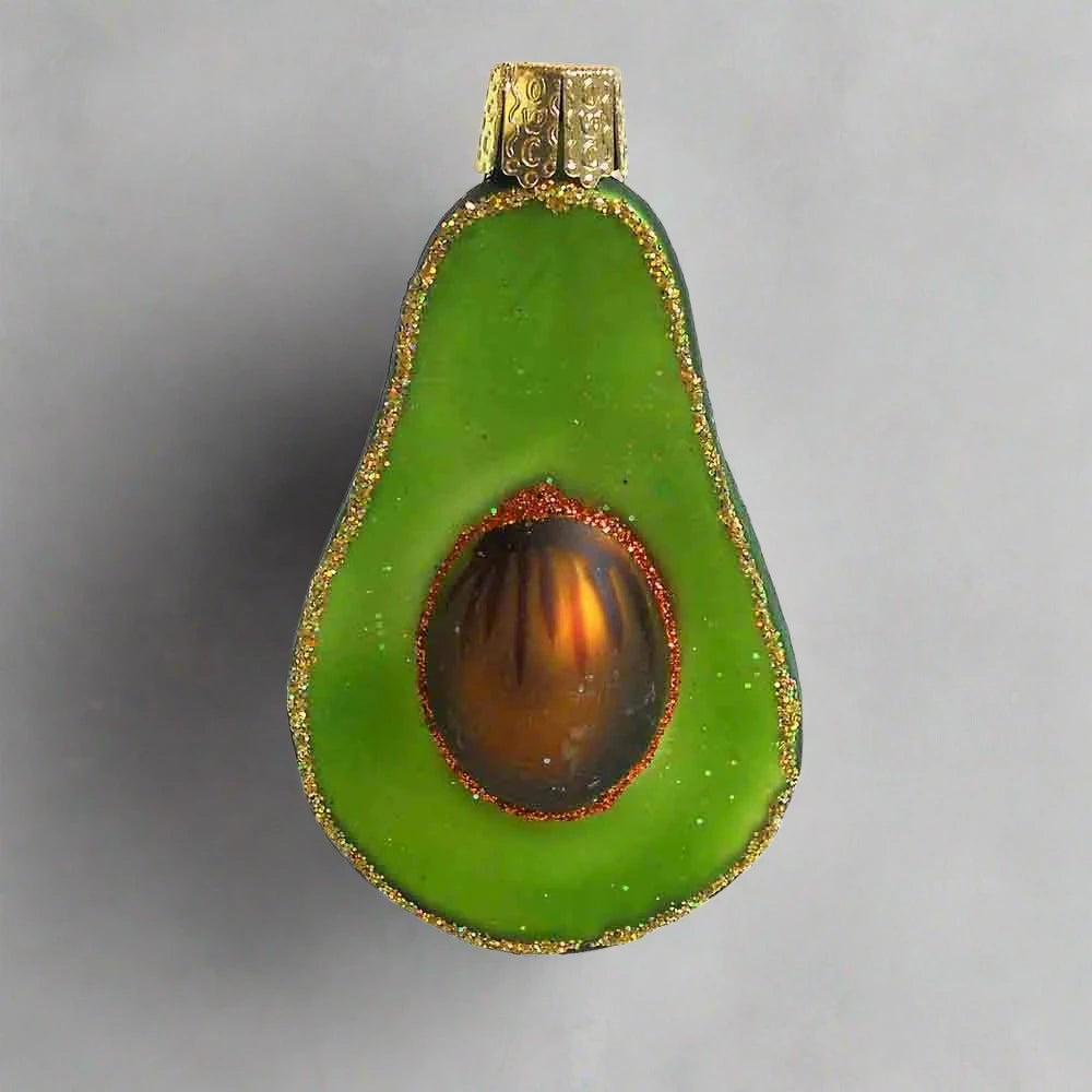 Avocado Glass Ornament