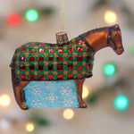 Snowflake Horse Glass Ornament