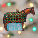 Snowflake Horse Glass Ornament