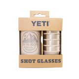 On the Rocks Bozeman Cape Taupe Engraved YETI Shot Glasses and Carrying Case by Montana Gift Corral