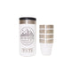White YETI tumbler with mountain logo on a white background