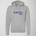 Gray hoodie with 'Montana State Bobcats' text and logo on a white background