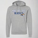 Gray hoodie with 'Montana State Bobcats' text and logo on a white background
