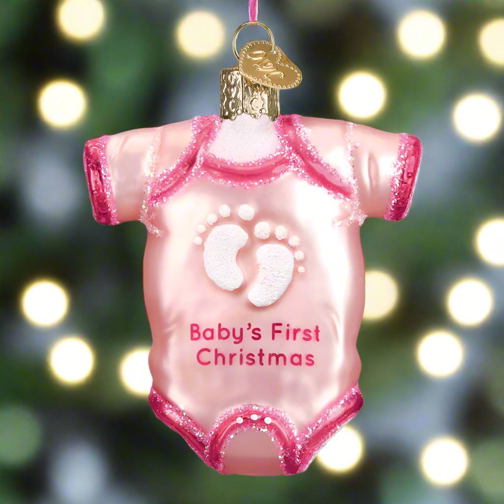 Pink Baby Onesie Ornament