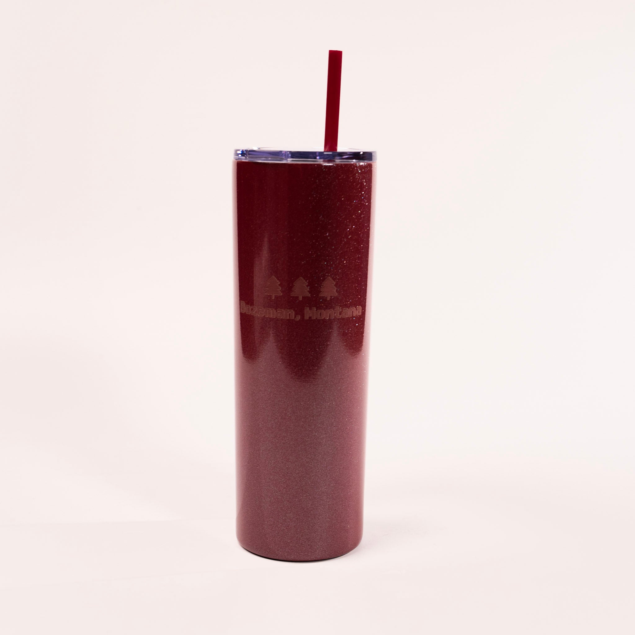 Pixel Bozeman With Trees Skinny Tumbler by Montana Gift Corral