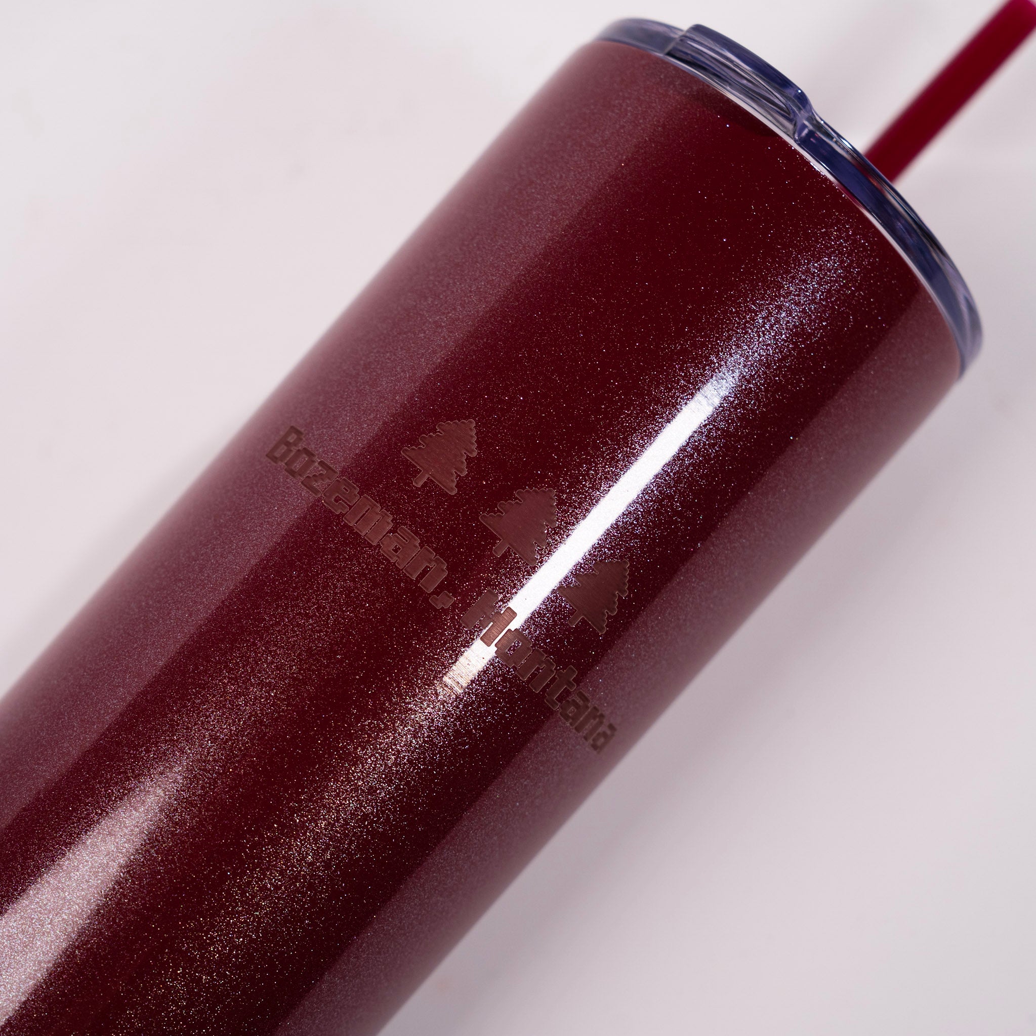 Pixel Bozeman With Trees Skinny Tumbler by Montana Gift Corral