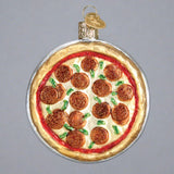 Pizza Pie Glass Ornament