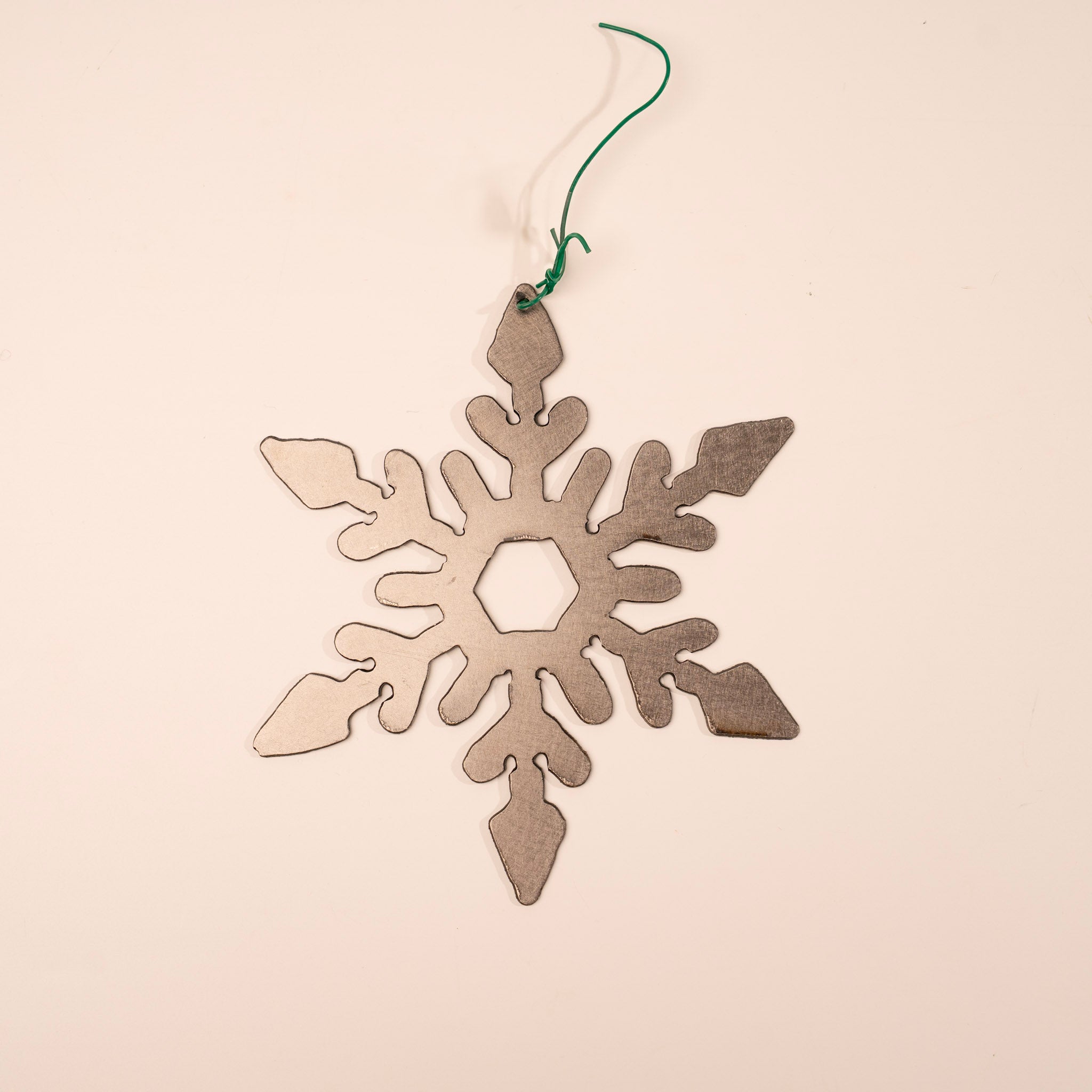 Pointy Snowflake Ornament by Larson Metal Art