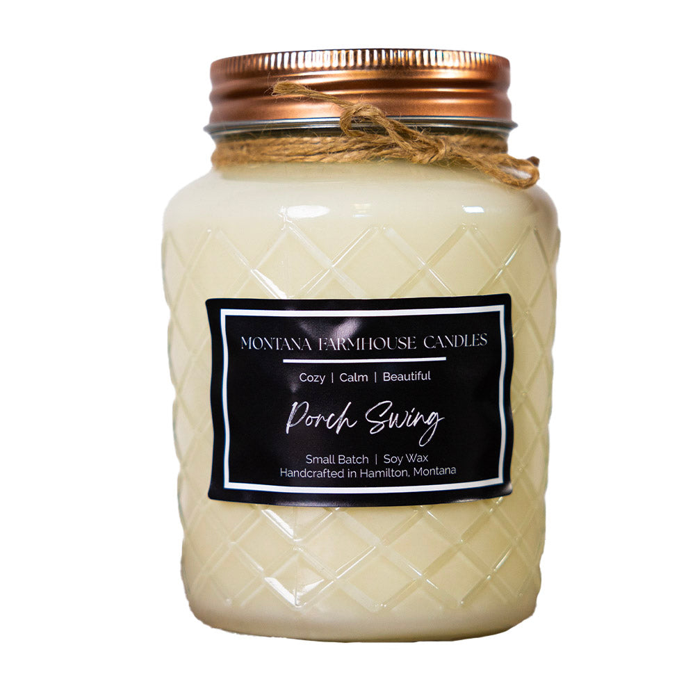 Embossed Mason Jar Candle by Montana Farmhouse Candles (4 Scents)
