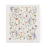 Prairie Wildflowers Swedish Dish Cloth by Corvidae Drawings and Designs