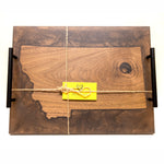 Premium Hardwood Mica Epoxy Montana Tray - brown