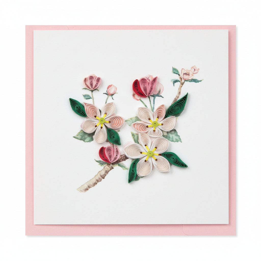 Floral Square Greeting Card by Quilling Card (17 Designs)