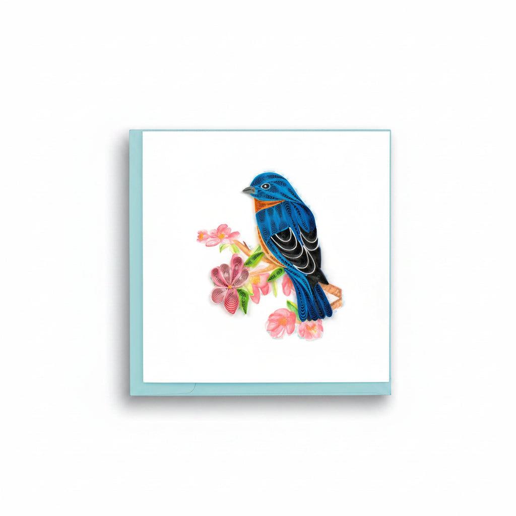 Bird Square Greeting Card by Quilling Card (17 Styles)