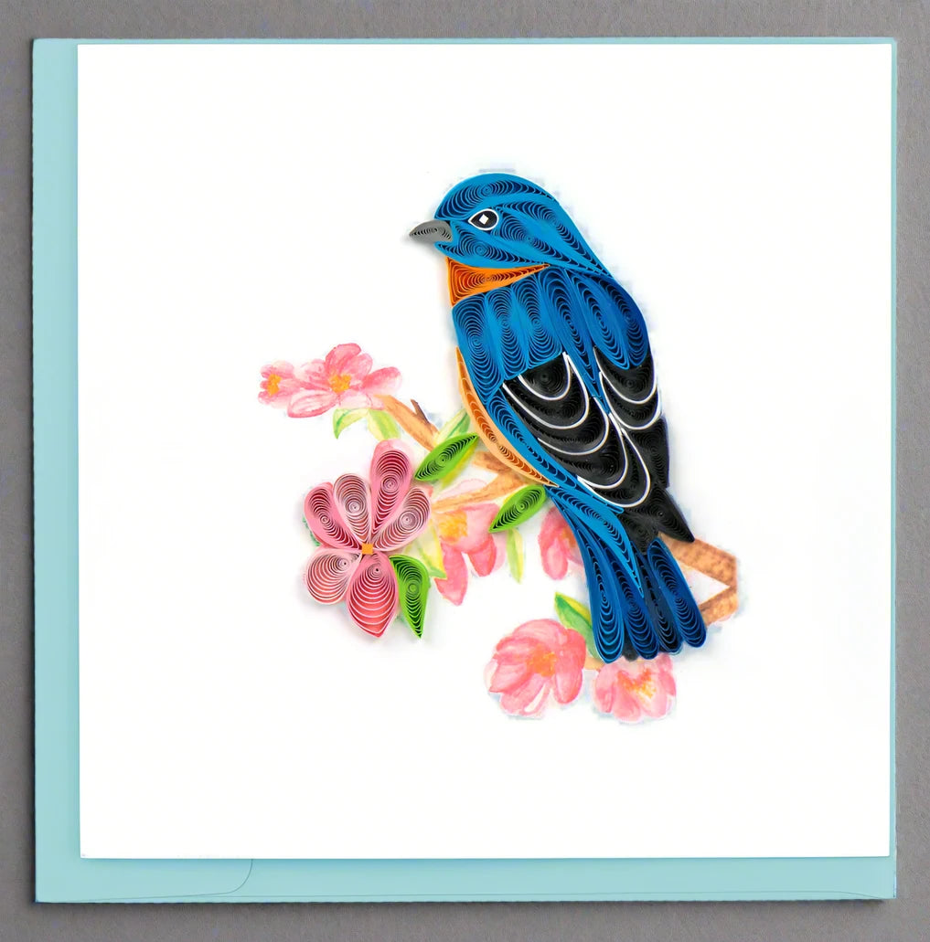 Bird Square Greeting Card by Quilling Card (17 Styles)