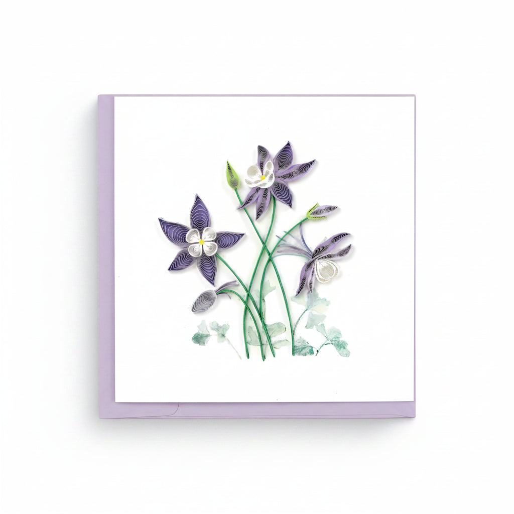 Floral Square Greeting Card by Quilling Card (17 Designs)